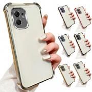 OPPO Reno13 A クリア ケース reno 13a カメラ保護あり カバー メッキ TPU 透明 ソフトケース 角 保護 コーナーバンパー