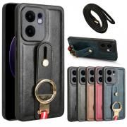 OPPO Reno13 A ケース reno 13a カバー PUレザー ケース ネックストラップ 持ち手 ベルト バンド付き オッポ リノ13 A