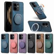OPPO Reno13 A 耐衝撃 ケース reno 13a カバー PUレザー ケース 一体型リング付き スタンド機能 オッポ リノ13 A アンドロイド Reno13A