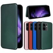 OPPO Reno13 A ケース reno 13a 手帳型 カバー PUレザー カーボン調 手帳型PUレザーケース カード収納 スタンド機能 オッポ リノ13A