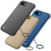 iPhone16e クリアケース  カバー カメラ保護あり マット背面半透明 TPU+プラスチック リングストラップ付き シンプル 角 保護