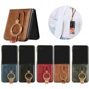 Galaxy Z Flip7 /С Ѿ׷ ޤꤿ߷ ͥåȥåդ PU쥶  ٥ ɻߥ٥ դ