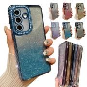 Galaxy A36 5G ケース カメラ保護あり カバー ラインストーン メッキ TPU ソフトケース きらきら かわいい 可愛い お洒落