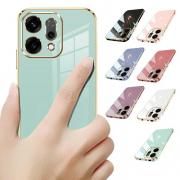 Reno14 5G ケース カバー メッキ TPU ソフトケース ストラップホール付き 可愛い お洒落 かっこいい おしゃれ OPPO オッポ リノ14