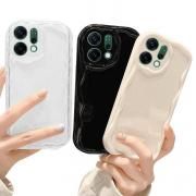 Reno14 5G クリアケース ウェーブ 波型 なみなみ カバー クリア 透明 TPU ソフト ケース 波状 可愛い お洒落 かわいい シンプル OPPO