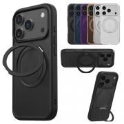iPhone17 ケース 17 Air/17 Pro/17 Pro Max 耐衝撃 カバー 一体型リング付き スタンド機能 2重構造 シンプル 保護ケース Apple アイフォン17