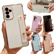 Galaxy A36 5G ケース カバー TPU ソフトケース 角 保護 コーナーバンパー 持ち手 ベルト スマホバンド 落下防止ベルト スマホベルト