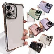OPPO Reno14 5G クリアケース カバー クリア 透明 メッキ TPU ソフトケース 角 保護 コーナーバンパー ストラップ穴 オッポ リノ14 おすすめ おしゃれ