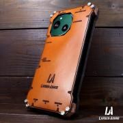 AQUOS R9 ケース 革 栃木レザー 本革 耐衝撃 ミリタリー風 天然素材 自然素材 オリジナルデザイン ハンドメイド スタイリッシュ 国産素材と国内製造こだわりの逸品-LBAM