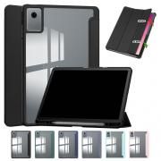 Tab K11 Gen 2 / Idea Tab ケース 11インチ 2025モデル オートスリープ 機能付き 手帳型 カバー 背面透明 PUレザー スタンド機能