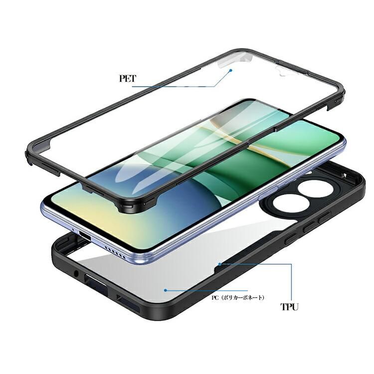 POCO F7 クリアケース 耐衝撃 カメラ保護あり 透明 Qi充電