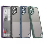 CMF Phone 2 Pro ケース マット 背面半透明 カバー 耐衝撃 ケース/カバー TPU + プラスチック ストラップ穴 Nothing ナッシング CMF Phone 2 Pro