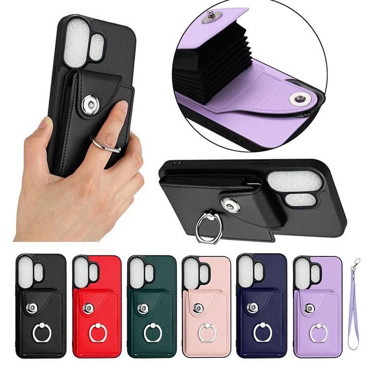 CMF Phone 2 Pro ケース カバー PUレザー 一体型リング付き タンド機能