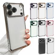 iPhone17 ケース クリア カバー 17 Air/17 Pro/17 Pro Max カメラ保護あり 透明 メッキ TPU ソフトケース 衝撃吸収 角 保護 コーナーバンパー