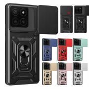 moto g66j ケース 耐衝撃 g66y  カバー スライド式カメラレンズカバー付き レンズ保護 一体型リング付き