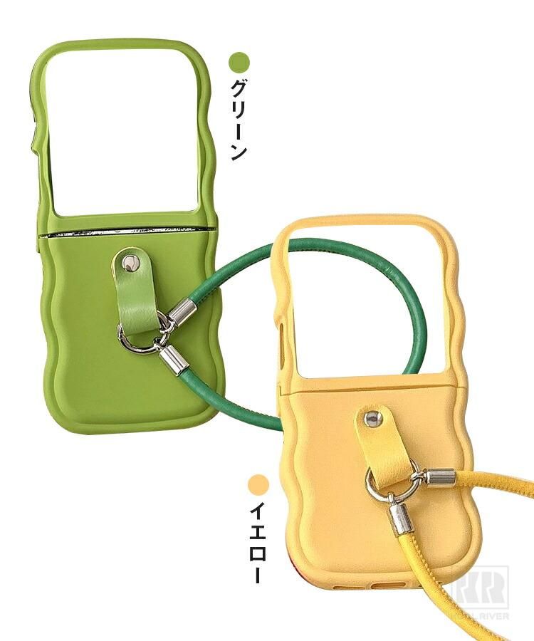 Galaxy Z Flip7 ケース ウェーブ 波型 なみなみ カバー 折りたたみ型