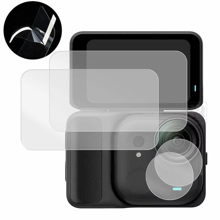 Insta360 Go3S カメラフィルム 2枚 + レンズ保護フィルム 2枚