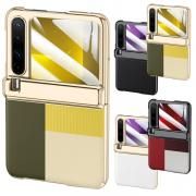 HUAWEI Pura X  С ޤꤿ߷ å PU쥶+ץ饹å ϡɥ ֥ǥץ쥤վݸե