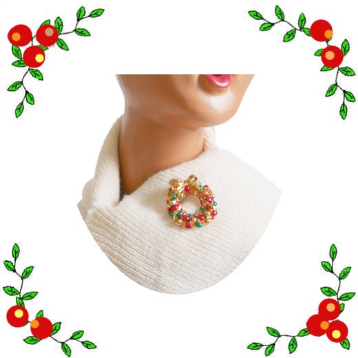 ベスト(Best)メタリックな珠で装飾されたヴィンテージクリスマスリース