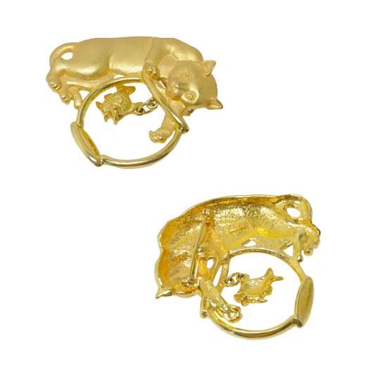 Jj 金魚と遊ぶ金色の猫のヴィンテージブローチ Daisy Bonbon アクセサリー通販ショップ Jj 金魚と遊ぶ金色の猫のヴィンテージブローチ Daisy Bonbon アクセサリー通販ショップ