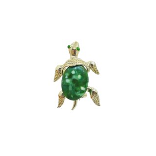 ゲリーズ・小さな緑色の亀のブローチ