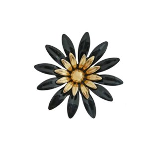 サラコヴェントリー・モードな黒いお花のブローチ