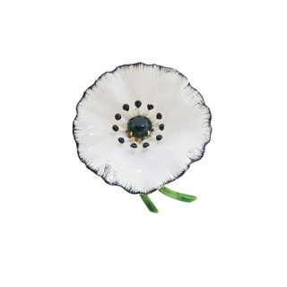 オリジナルバイロバート・可愛い白いお花のブローチ
