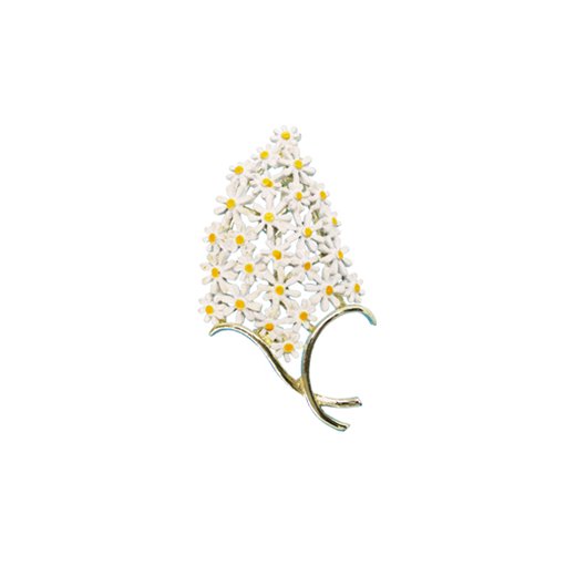 可愛らしい小さな白いお花のヴィンテージブローチ｜Daisy BonBon