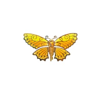 エイボン・綺麗なオレンジ色の蝶のブローチ