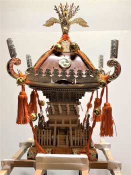 1/5 江戸神輿 プラモデル模型完成品 (ご町内や地域の鎮守の神社神輿をネット画像で探し、製作可能であれば改造してお作りします。)