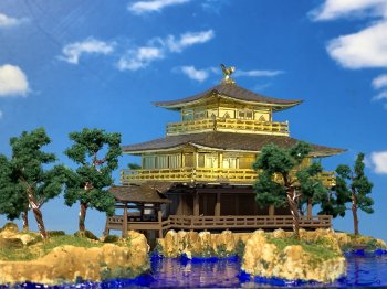 日本の神社・お寺 金閣時 ジオラマ模型