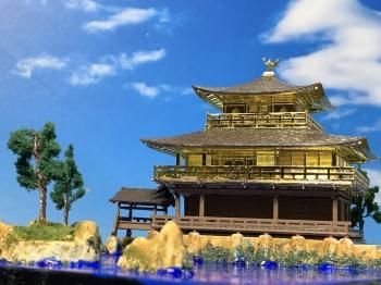 日本の神社・お寺 金閣時 ジオラマ模型