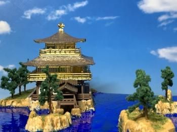 日本の神社・お寺 金閣時 ジオラマ模型