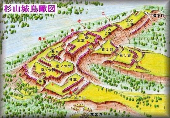 和歌山城の鳥瞰予想図のジオラマ作品 和歌山城の鳥瞰予想図の