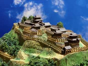 日本の城　ジオラマ模型　在りし日のお城を復元します。