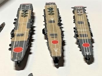 1/3000 集める軍艦9 ミッドウェー作戦 南雲機動部隊セット艦載機付き（赤城/加賀/蒼龍/飛龍/榛名/霧島/駆逐艦12隻）