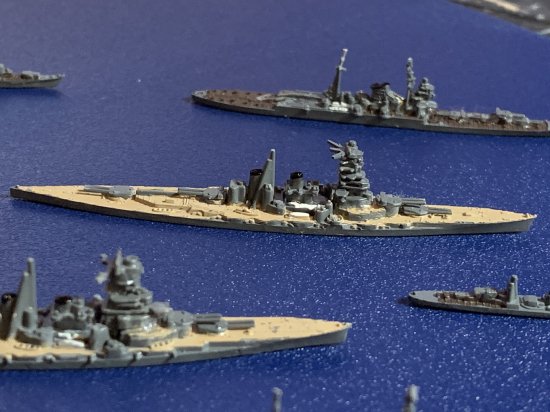 連合艦隊主力戦艦 12艦セット1/3000フジミ模型(海面パネル付き)