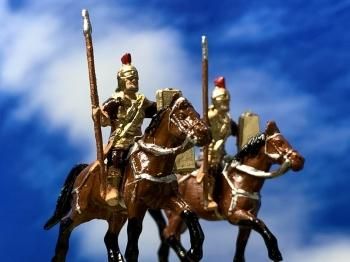 古代ローマ軍騎兵 模型 ジオラマ完成品