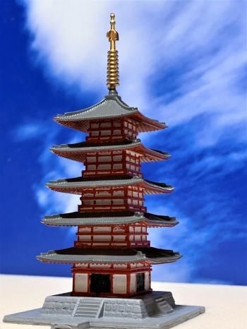 日本の神社・お寺 東京・浅草寺 五重塔 ジオラマ模型