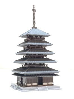 日本の神社・お寺 奈良・法隆寺 五重塔 ジオラマ模型