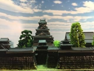 自作品】熊本城構造模型（その2） 縮尺約1／75 高さ約