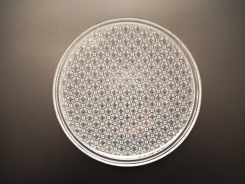 江戸切子 小林 菊つなぎ中皿