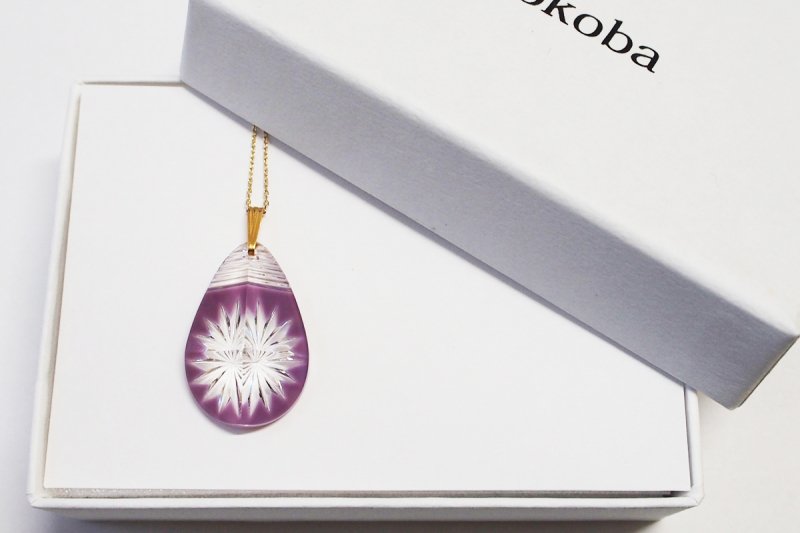 tokoba ドロップ･ネックレス purple spark