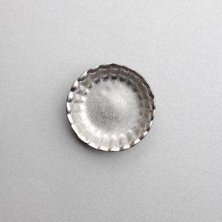 銀塗 “丸菊型小皿”