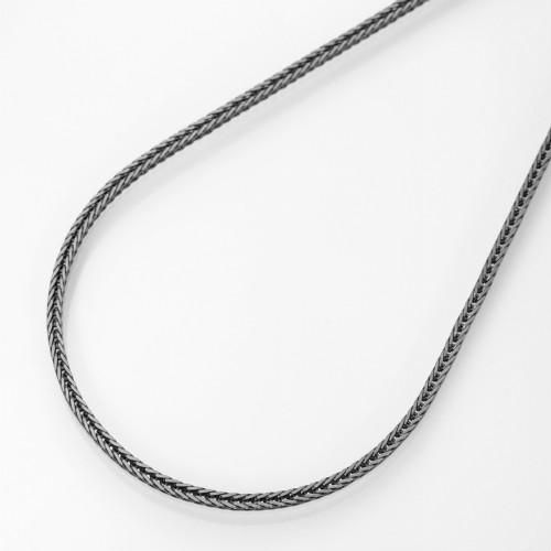 2006年 インド製 フォックステールチェーン 925 シルバー ネックレス 銀 シルバー925 フォックステールチェーン ネックレス 幅3mm 50cm