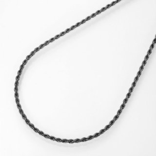 a1752-18-40 ブラック(燻し)フレンチロープチェーン幅1.8ミリ全長40cm