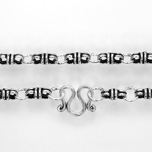 a1929-50-50 デザインチェーンネックレス-Double Circle