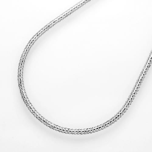 アンティーク シルバー925 チェーンネックレス 50cm シルバー925 フォックステールチェーン ネックレス 幅3mm 50cm