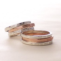 a477 【50％OFF特別価格】3連リングsilver＆pink