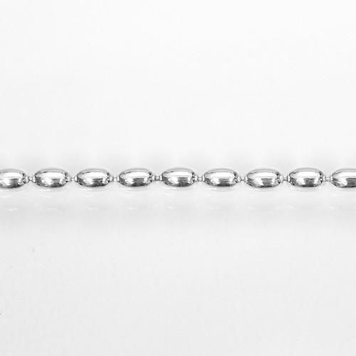 a1280-32-45 オーバル型チェーンネックレスシルバー925幅3.2mm長さ45cm